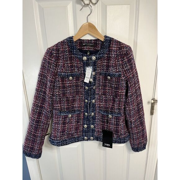 White House Black Market Jackets & Blazers - White House Black Market Tweed Stylist Jacket in Hollyhock Combo Size 8 - NWT